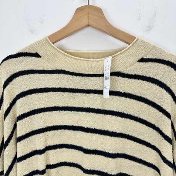 J.Crew Cropped Boucle Rollneck Sweater Striped Cotton Blend Nautical XXL NWT - Picture 7 of 13
